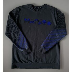Maceoo Paris Long Sleeve Sweatshirt Cotton Black Blue Logo 5 XL Extra Large JBHS